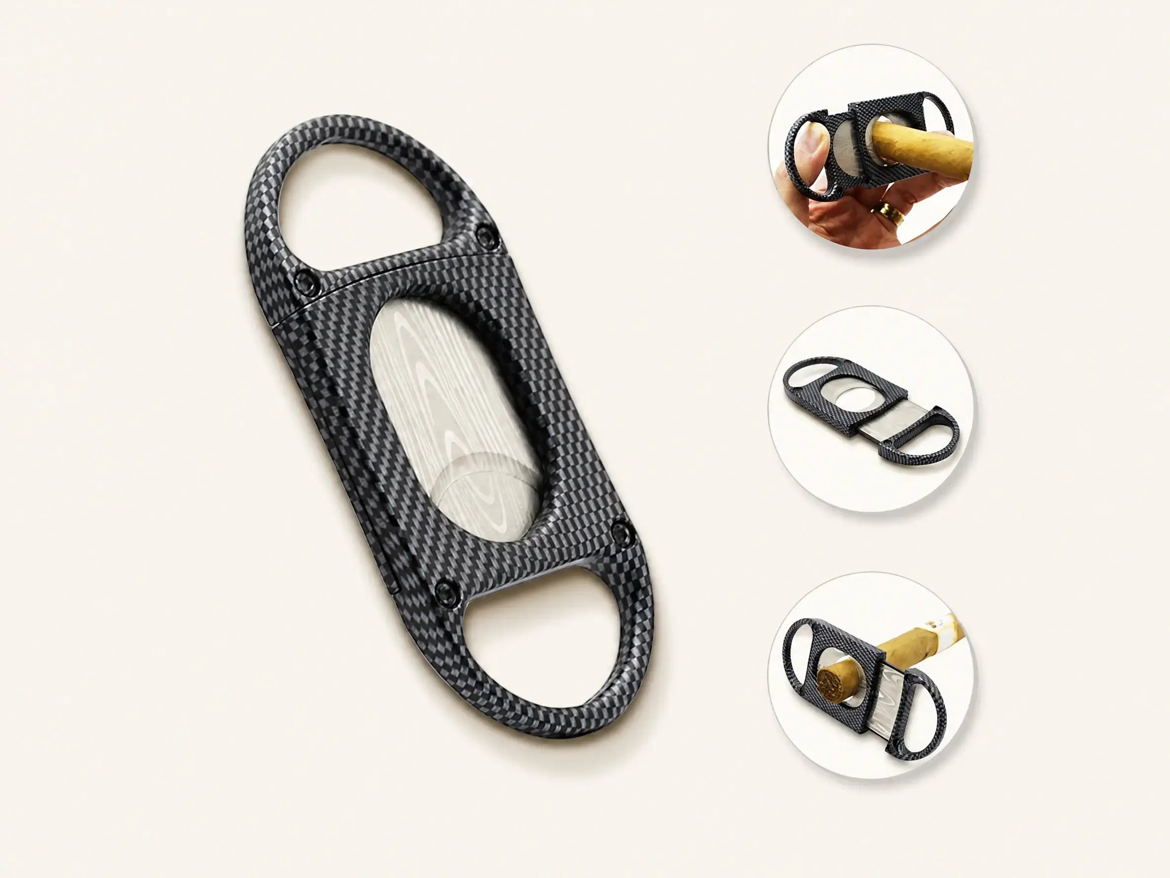 PofAsh Edge Stainless Steel Cigar Cutter.
